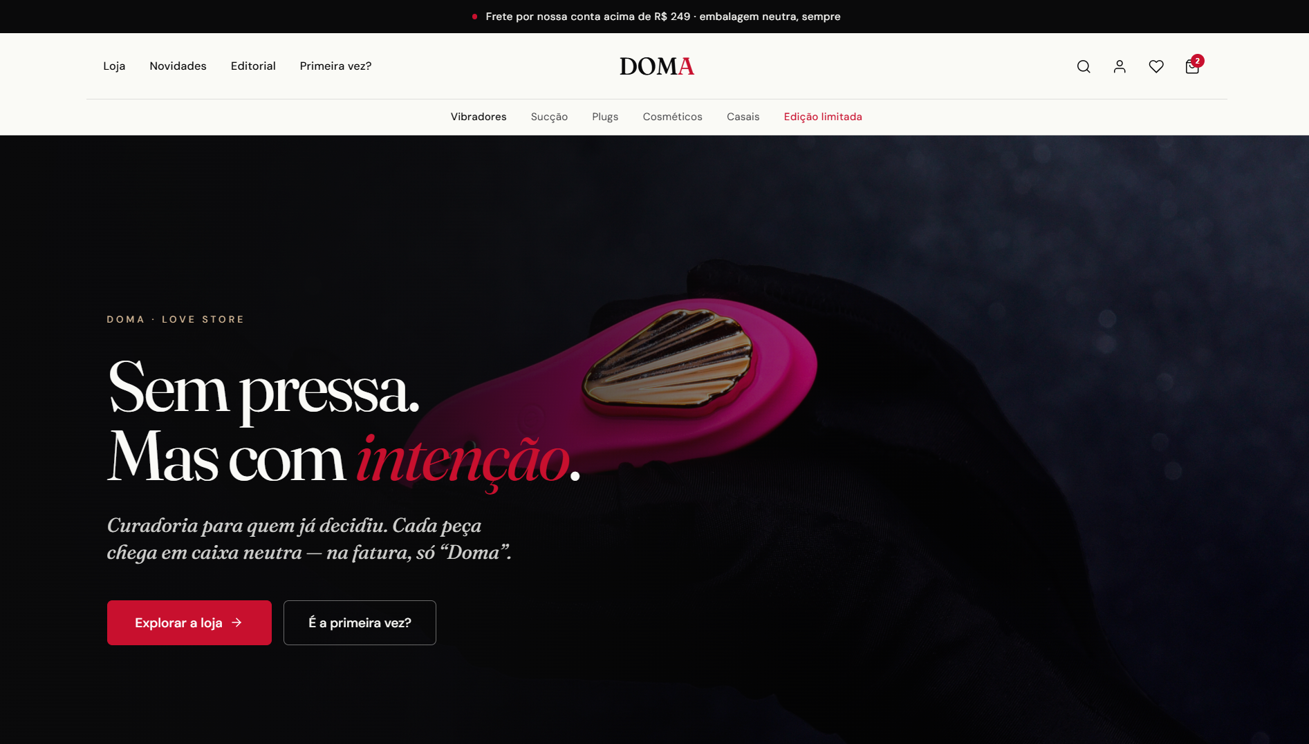 Mockup do projeto Doma