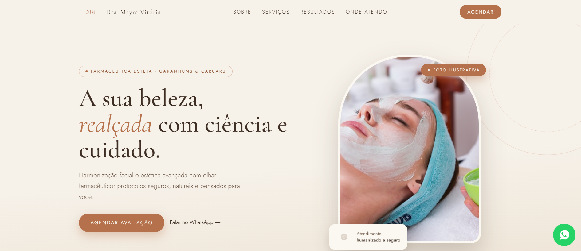 Mockup do projeto Dra. Mayra Vitoria
